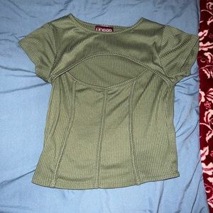 Selling this cute green and blue shirt.